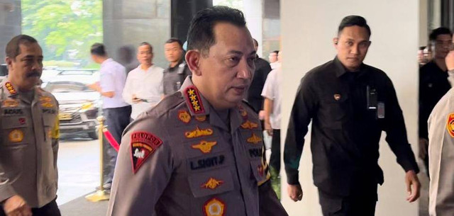 Kapolri Jenderal Listyo Sigit Prabowo menghadiri Rakor Lintas Sektoral Operasi Ketupat 2024 di Hotel Bidakara, Jakarta Selatan, Senin (25/3). Foto: Jonathan Devin/kumparan