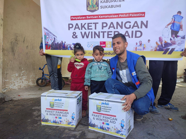DT Peduli dan Pemkab Sukabumi kembali Menyalurkan Bantuan Sembako ke Palestina