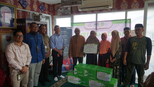LAZNAS Pertamina Hulu Rokan & LAZNAS IZI Sinergi Dalam Penyaluran Paket Ramadan