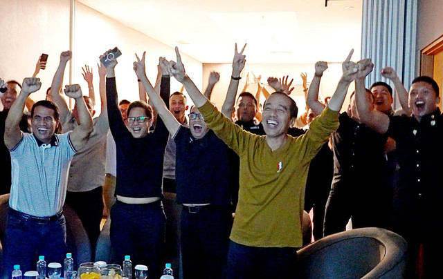 Presiden Jokowi Nobar Timnas Indonesia vs Vietnam Foto: Biro Pers Sekretariat Presiden