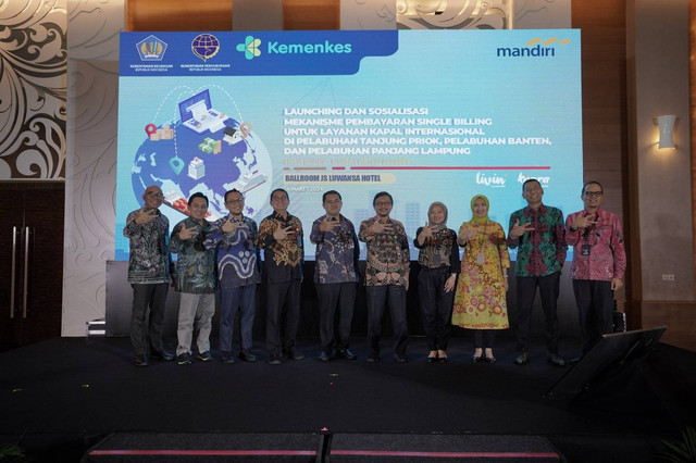 Kemenkeu, Kemenhub, Kemenkes, dan Bank Mandiri berkolaborasi pangkas transaksi di pelabuhan. Foto: Dok. Mandiri
