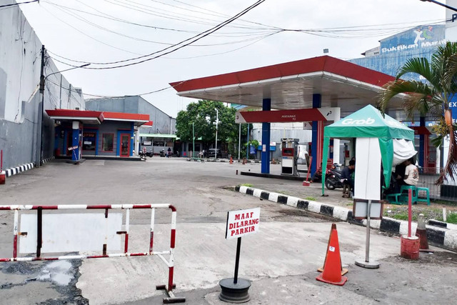 situasi SPBU 34-17106 tidak ada aktivitas petugas ataupun pengisian bahan bakar, Rabu (27/3/2024) Foto: Dok. Istimewa