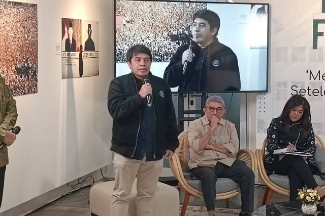 Ketua Forum Pemred, Arifin Asydhad dalam Editor's Talk Forum Pemred di Gedung Antara, Jakarta Pusat, Rabu (27/3). Foto: Fadlan Nuril Fahmi/kumparan