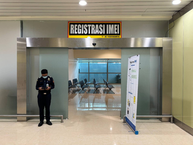 Tempat registrasi IMEI milik Bea Cukai Yogyakarta di Bandara Yogyakarta International Airport (YIA). Foto: Rochmad Nur Hidayat/Pandangan Jogja