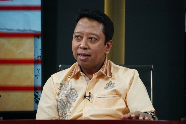 Ketua Majelis Pertimbangan PPP Romahurmuziy di program Info A1 kumparan. Foto: Iqbal Firdaus/kumparan