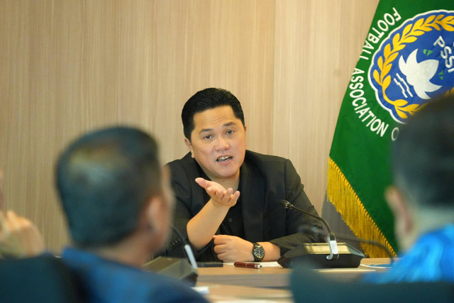 Ketum PSSI, Erick Thohir, memimpin Rapat Exco PSSI yang digelar pada Rabu (3/4/2024) di Jakarta. Foto: PSSI