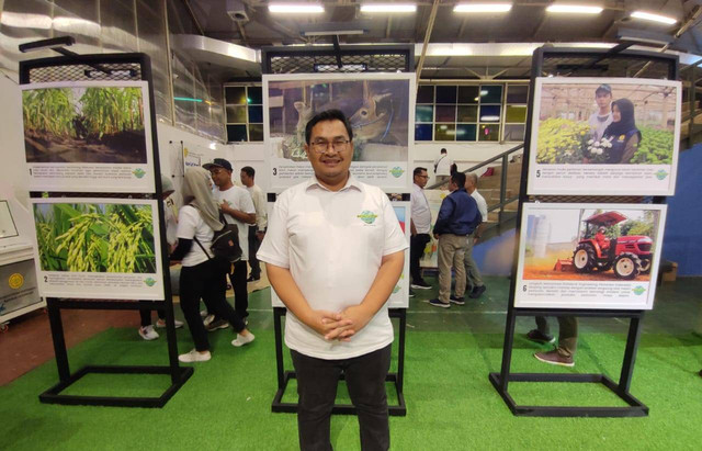 Kepala Biro Humas dan Informasi Publik Kementerian Pertanian, Kuntoro Boga Andri di lokasi pameran Kementerian Pertanian di M Bloc, Jakarta Selatan, Rabu (3/4/2024). Foto: Jamal Ramadhan/kumparan