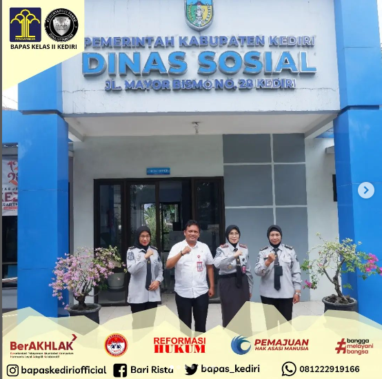 Jalin Sinergitas, Ka. Bapas Kediri Laksanakan Koordinasi dengan Dinas Sosial Kota dan Kabupaten Kediri
