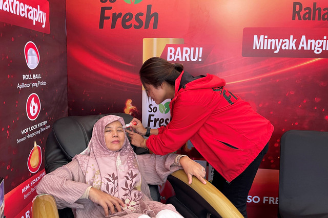 Keseruan aktivitas booth So Fresh di Posko Mudik. Foto: So Fresh