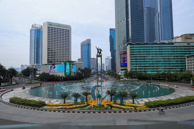 Bundaran HI, Selasa (9/4/2024). Foto: Iqbal Firdaus/kumparan