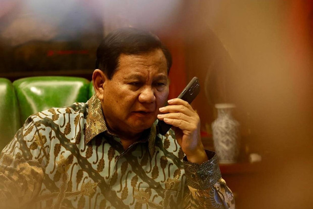 Menhan Prabowo terima telepon dar Presiden Turki Erdogan. Foto: Instagram/@prabowo