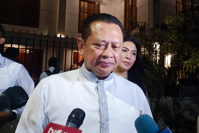 Bamsoet saat dijumpai di kediaman Prabowo Subianto, Kertanegara 4, Jaksel, Rabu (10/4/2024) Foto: Thomas Bosco/kumparan