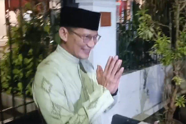 Sandiaga Uno tinggalkan Kertanegara 4, Jaksel, Rabu (10/4/2024) Foto: Thomas Bosco/kumparan
