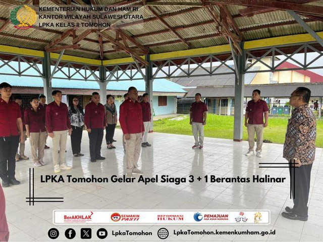 LPKA Tomohon Gelar Apel Siaga 3 + 1 Berantas Halinar