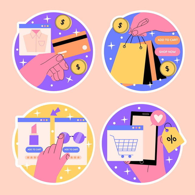 Sumber: https://www.freepik.com/free-vector/naive-shopping-stickers-set_18628514.htm#fromView=search&page=1&position=0&uuid=a058c841-cba8-47e3-8d9b-d1e580648851