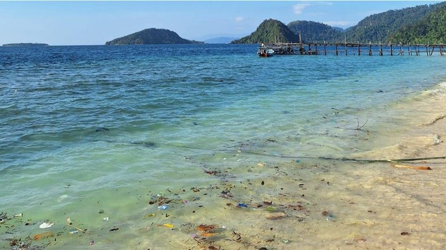sampah plastik yang mencemari lautan dan mengganggu kualitas makhluk hidup serta ekosistem perairan (foto : dokumentasi pribadi)