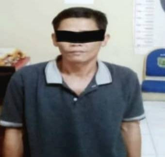 Suami bernama Rasid di Muba yang pukuli istrinya pakai kunci roda. (ist)