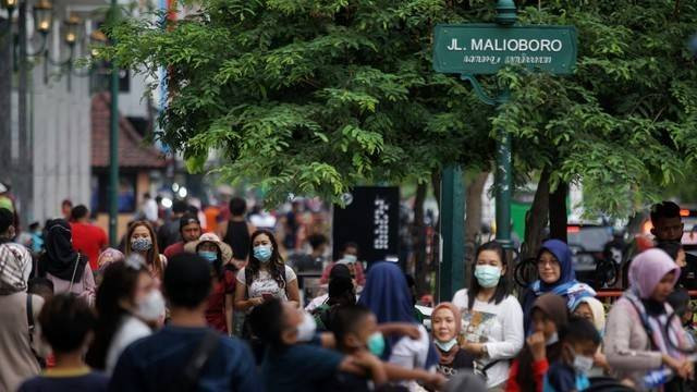 Wisatawan di Malioboro, Yogya. FotoL Andreas Fitri Atmoko/ANTARA FOTO