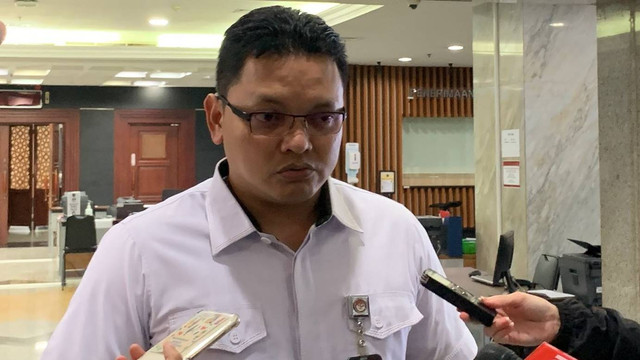 Jubir MK, Fajar Laksono, di Gedung MK, Jakarta, Selasa (16/4/2024). Foto: Luthfi Humam/kumparan
