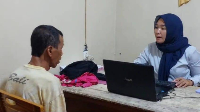 Pelaku pemerkosaan yang berhasil diamankan. | Foto: Sinta Yuliana/Lampung Geh