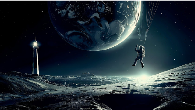 Ilustrasi bagaimana tarikan gravitasi bulan jika dibandingkan dengan bumi? Sumber foto: Pixabay/floerio