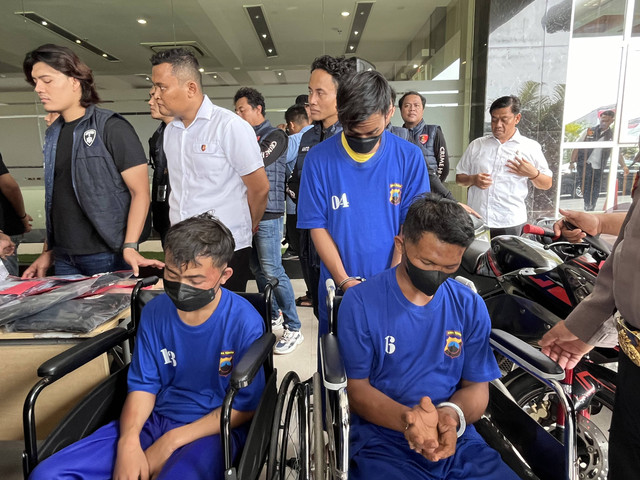 Tiga pelaku pembunuhan sadis di Sukoharjo Jawa Tengah. Foto: Intan Alliva/kumparan