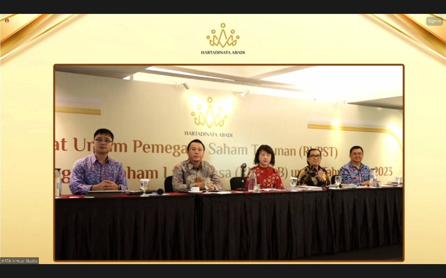 Virtual Public Expose PT Hartadinata Abadi Tbk (HRTA), Rabu (24/4/2024). Foto: Fariza/kumparan