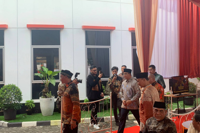 Anies Baswedan hadir dalam halalbihalal PKS. Foto: Paulina Herasmaranindar/kumparan