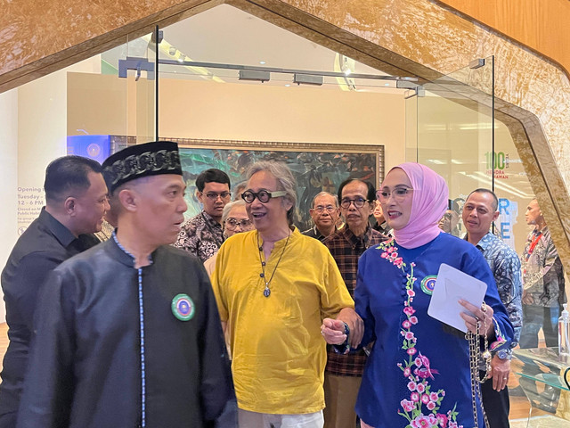 Butet menghadiri Pagelaran Seni IA UII di Ciputra Artpreneur, Minggu (28/4).  Foto: Tiara Hasna/kumparan