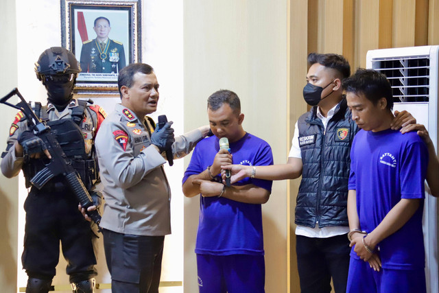 Pelaku penembakan juru parkir di Hotel Braga Banyumas, Senin (29/4/2024). Foto: Polda Jateng