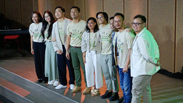Konferensi Pers Karya Musikal Keluarga Cemara di Galeri Indonesia Kaya, Jakarta, Selasa (30/4/2024). Foto: Aprilandika Pratama/kumparan