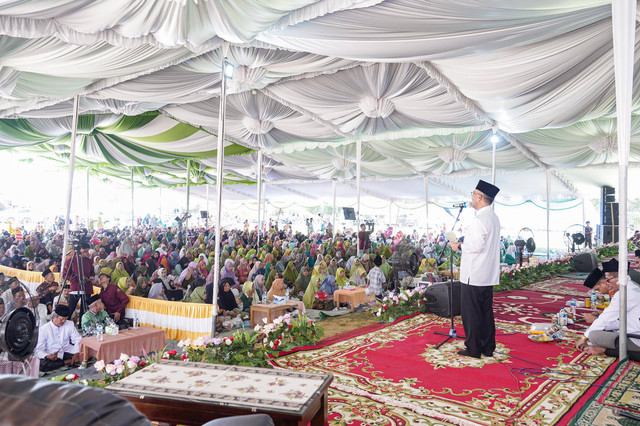 Bakal Calon Bupati Muba Apriyadi saat di tengah-tengah warga NU, Foto : Istimewa