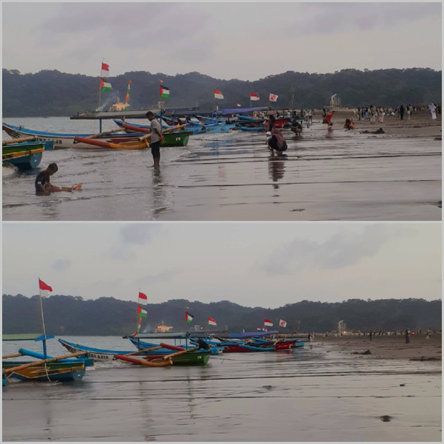 Dokumetasi pribadi: barisan perahu di pinggir pantai