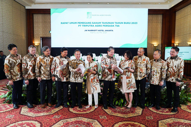 Rapat Umum Pemegang Saham Tahunan (RUPST) PT Triputra Agro Persada Tbk (TAPG), Kamis (2/5/2024). Foto: Dok. PT Triputra Agro Persada