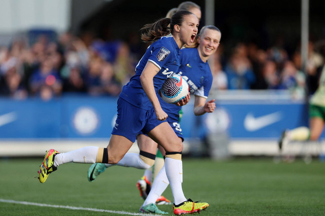 Chelsea melawan Bristol City pada pertandingan Women's Super League di Kingsmeadow, London, Inggris, Minggu (5/5/2024). Foto: Paul Childs/REUTERS