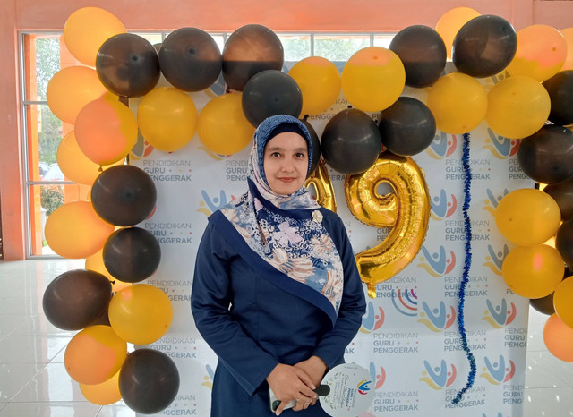 Uci Puspitasari, calon guru penggerak yang mengikuti PGP angkatan 9 Daerah Khusus Kabupaten Sekadau. Foto: Dina Mariana/Hi!Pontianak