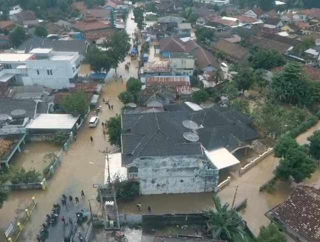 Suasana banjir di OKU, Foto : Istimewa