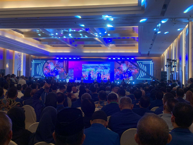 Suasana Rakornas PAN bersama calon kepala daerah Pilkada 2024 di Hotel JS Luwansa, Jumat (10/5). Dok Paulina Herasmaranindar/kumparan.