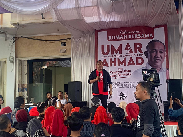 Bakal Calon Gubernur Lampung, Umar Ahmad. | Foto: Sinta Yuliana/Lampung Geh