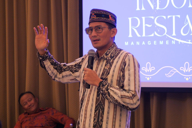 Menteri Pariwisata dan Ekonomi Kreatif Sandiaga Uno kampanyekan program Indonesia Spice Up the World (ISUTW), bekerja sama dengan KBRI Abu Dhabi & KJRI Dubai menggelar Pelatihan Manajemen Restoran Indonesia di Uni Emirat Arab (UEA) 9-10 Mei 2024. Foto: Dok Kedutaan Rebupulik Indonesia Abudabi