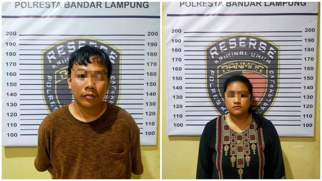 Pasutri yang mencuri sepeda motor temannya sendiri. | Foto: Ist