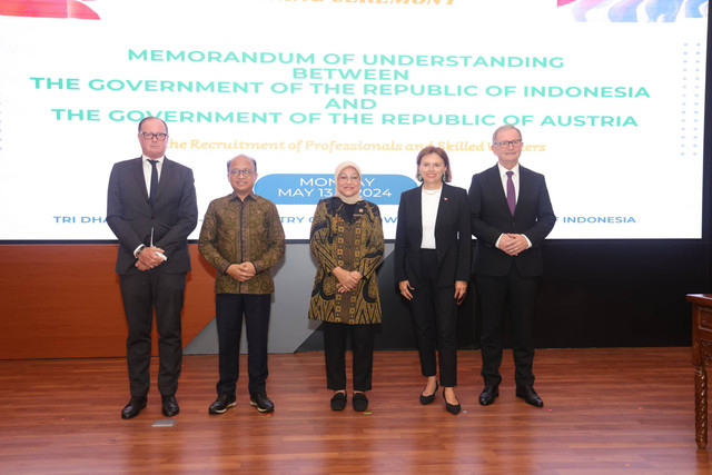 Pemerintah Indonesia bersama Austria sepakat menjalin kerja sama rekrutmen tenaga kerja professional dan terampil.  Foto: Dok. Kemnaker