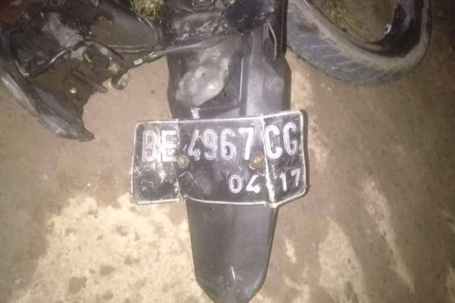 Motor yang dikemudikan korban rusak berat, Rabu (15/5/2024) | Foto: ist


