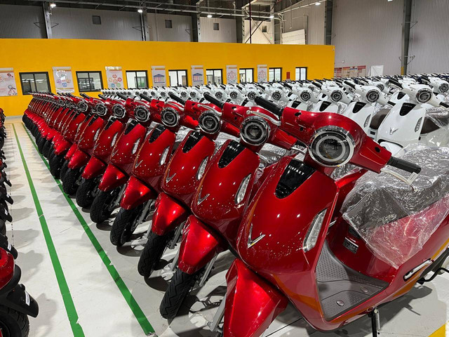 Motor listrik buatan pabrik VinFast di Hai Phong, Vietnam. Foto: Fitra Andrianto/kumparan