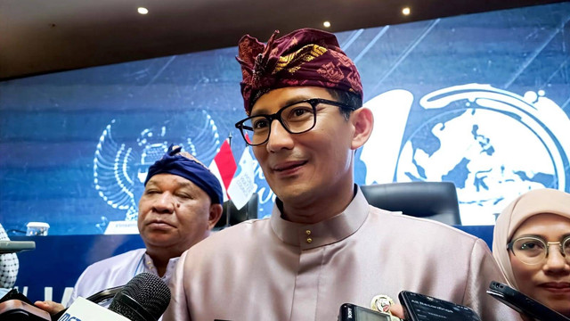Ketua Badan Pemenangan Pemilu (Bappilu) PPP Sandiaga Uno di Bali, Senin (20/5/2024). Foto: Denita BR Matondang/kumparan