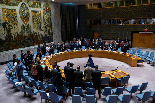 Anggota Dewan Keamanan PBB di New York City, AS, Senin (20/5/2024). Foto: Eduardo Munoz/Reuters