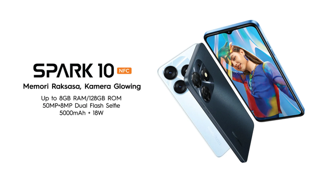 Foto Spesifikasi Tecno Spark 10. Sumber: tecno-mobile.com