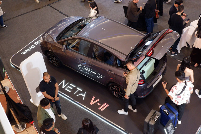 Peluncuran mobil listrik Neta V-II di PIM 3, Jakarta, Rabu (22/5/2024). Foto: Aditya Pratama Niagara/kumparan