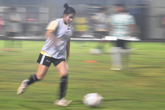 Ilustrasi pemain Timnas Wanita Indonesia sedang berlatih. Foto: M Risyal Hidayat/ANTARA FOTO