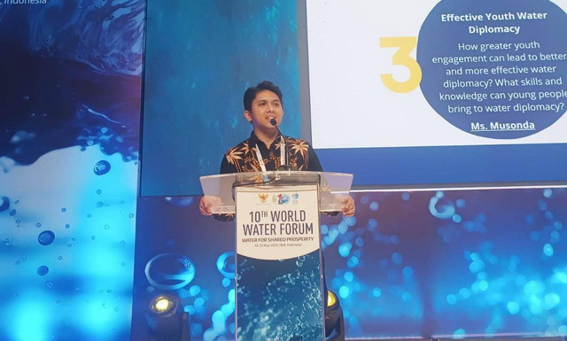 Dosen ITNY, Muhammad Fatih Qodri, sebagai perwakilan Indonesia dalam program Bali Youth Representative pada World Water Forum 2024. Foto: Dok. Muhammad Fatih Qodri